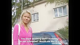 Czech Beauty Gives a Mind-Blowing Blowjob in a Car!